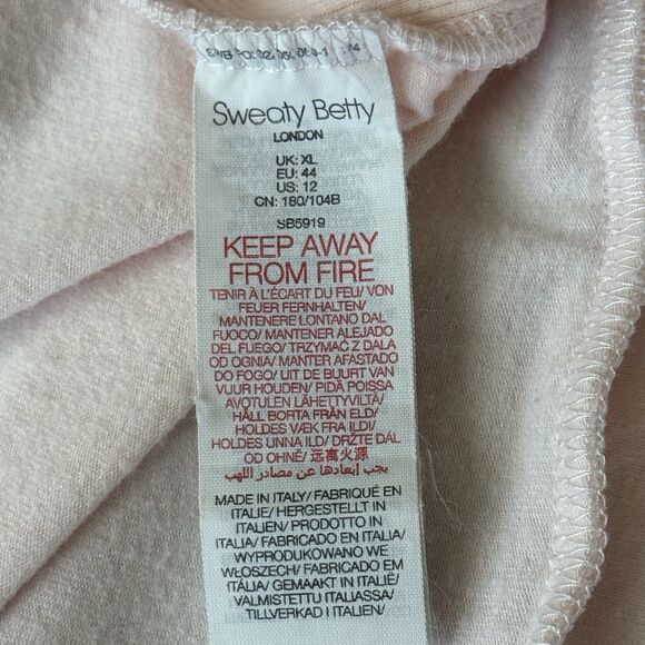 Sweaty Betty Harmonise Luxe Fleece Pullover Sweatshirt Pink Size 12 Athleisure - Picture 6 of 8
